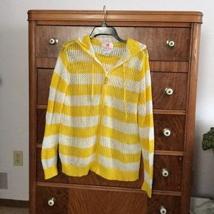 Lightweight crocheted hoodie Cardigan - Size 1X